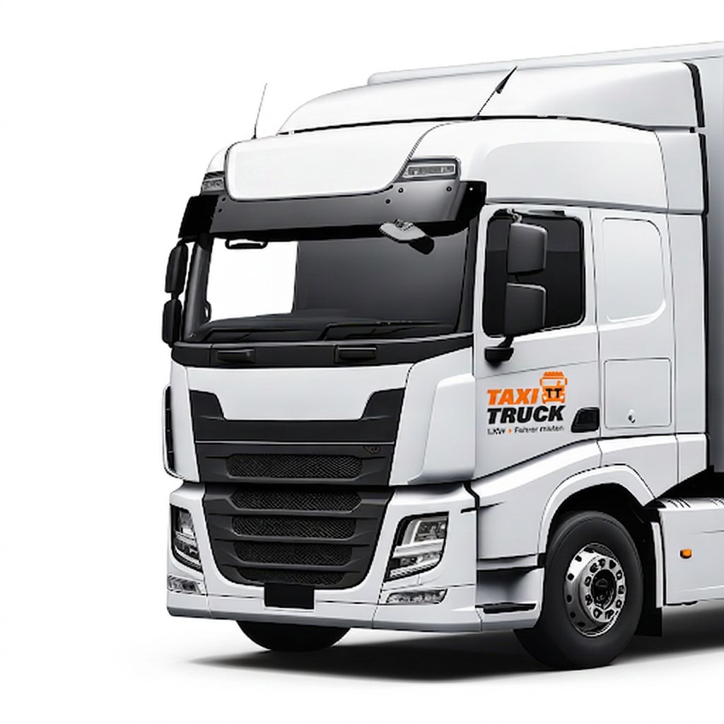 White heavy-duty transport truck